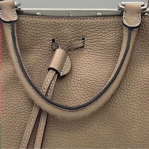 NWT Frye Faye Shoulder Bag- Gray/Taupe - Picture 3 of 11
